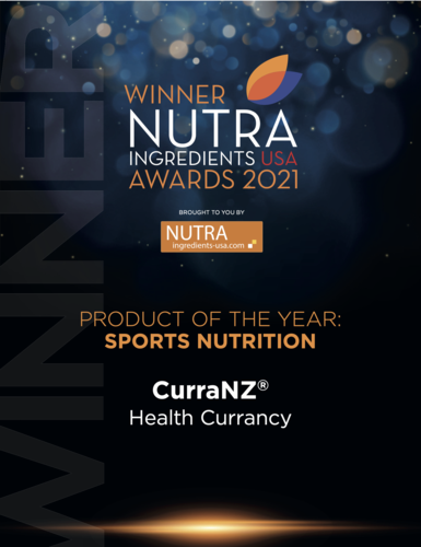 CurraNZ takes Sports Nutrition Product of the Year in the Nutra-Ingredients USA 2021 Awards