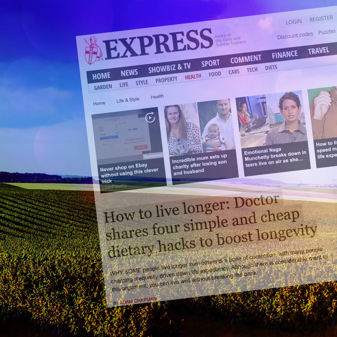 Britain's Daily Express features CurraNZ as a 'brilliant dietary hack' to boost longevity